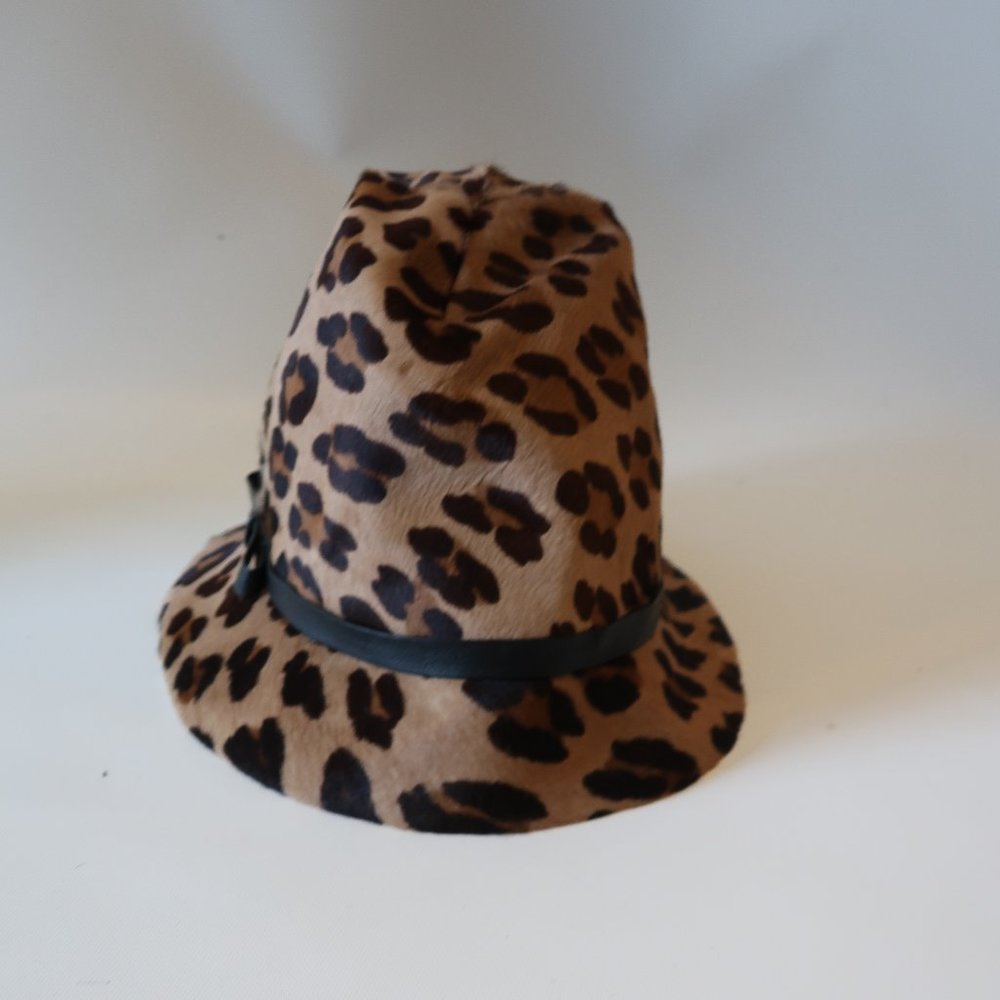 BARBATSULY FURS LEOPARD PONY HAIR HAT SZ M *